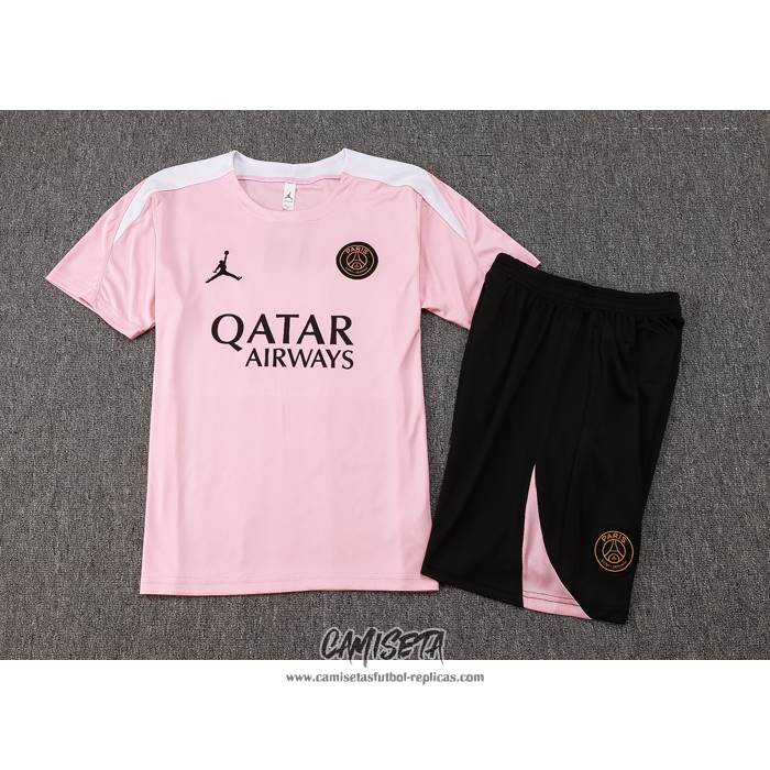 Chandal del Paris Saint-Germain Jordan 2024-2025 Manga Corta Rosa - Pantalon Corto